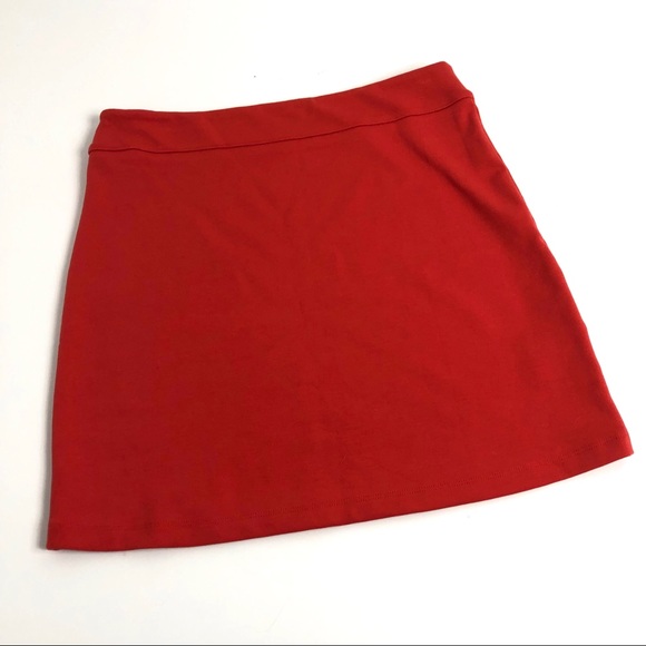 Silence + Noise Orange Bodycon Pull On Skirt L - Picture 2 of 7